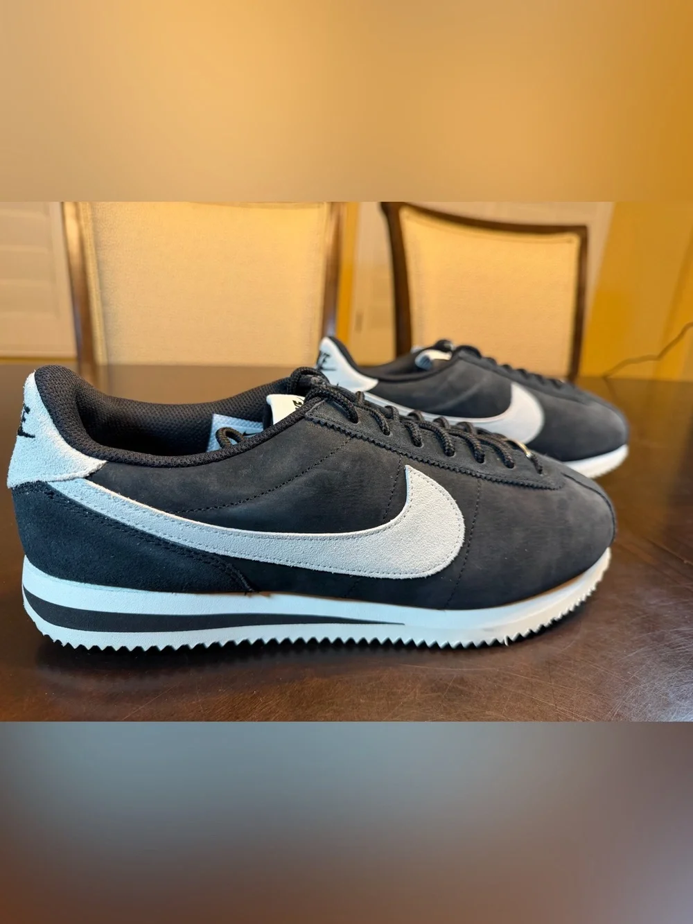 New Nike Cortez Black White Sneaker Shoes Size US 11